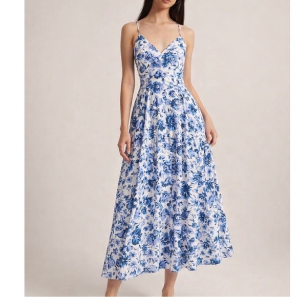 Abercrombie & Fitch Dresses & Skirts - Floral Blue and White Maxi Dress